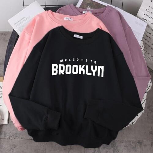 Black USA Region Letter Print Sweatshirt Oversized Women Autumn Warm Sweatshirt 2021Long Sleeve Pullovers Elegant Streetwear
