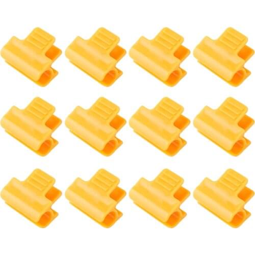 Garden Tool Plant Clamp Film Buckle Suitable For Rods Greenhouse Accessories 11mm Gardening Supplies 16mm ABS Yellow 12pcs