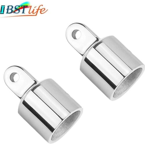 2PCS SS316 Pipe Eye End Cap 22mm or 25mm Bimini Top Fitting Hardware Marine Boat Yacht External Eye End Canopy Tube End