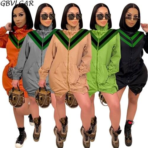 2020 Winter Stand Collar Zipper Slim Trench Wide-Waisted Coat Women Fashion Full Sleeve Outerwear Streetwear Pocket Windbreakers