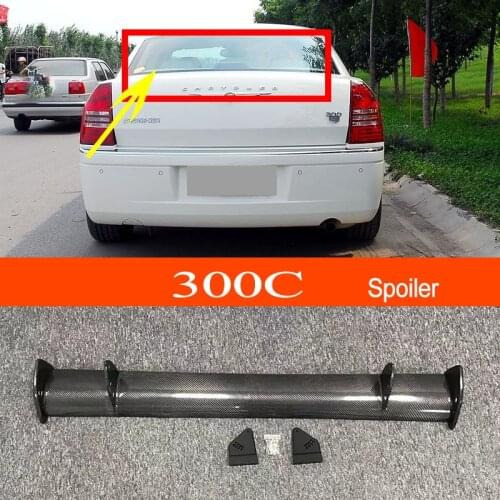 300C Real Carbon Fiber GT-style Car-styling Sporty Rear Trunk Wing Spoiler for Chrysler 300C Sedan