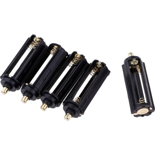 5pcs Flashlight Torch Battery Holder Connect Adapter Container AAA Batteries