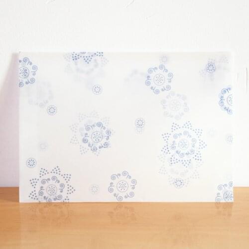 5Pcs/pack 17.5cm*12.5cm Blue Round Pattern Clear Paper Envelope For Shcool Office Stationery Postcard And Letters