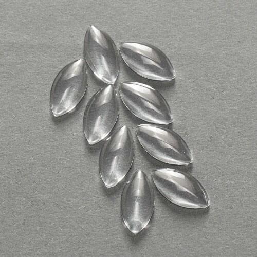 5 Piece Rugby Shaped Glass Cabochon Dome Tile Seal DIY Photo Craft Findings Decoration Accessories Jewelry Making 8-12mm