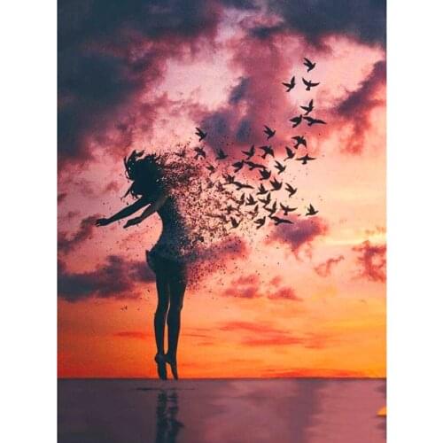 Full Square/Round Drill 5D DIY Diamond Painting "Sunset broken landscape" Embroidery Cross Stitch 5D Home Decor