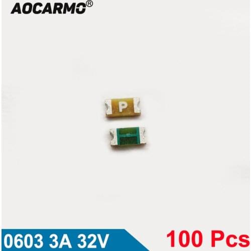 Aocarmo 100Pcs/Lot 0603 3A 32V F9700 0467003 3AMP-32V-467 Blown Disposable Fuse Silk Printing P