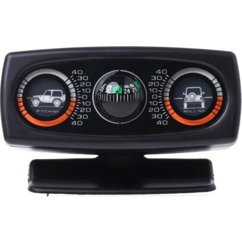 T3ED 3 In 1 Car Compass Inclinometer Angle Slope Level Meter Finder Gradient Balancer