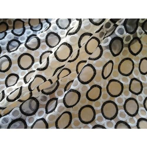 White Black Polka Dots Fabric Organza Lace Fabric Home Decor Costume Wedding Supplies Fabric by the yard