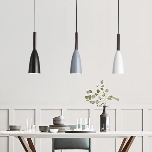 YICOLAI Black Pendant Lamps Indoor Home Decoration Fashion Style European For Dining Table Living Room Study Different Heads