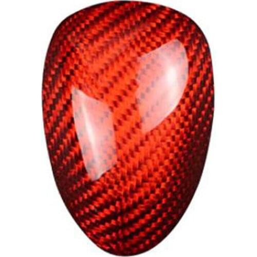 For Cadillac ATS-L XTS 2012-2019 Carbon Fiber Red Sticker Car Gear Shift Knob Decoration Cover Trim Accessories