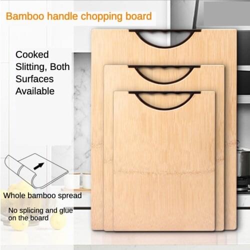 Kitchen Wooden Chopping Blocks Rectangle Hangable Cutting Board Antibacteria Vegetable Fruits Knife Board Bamboo Bread Tray
