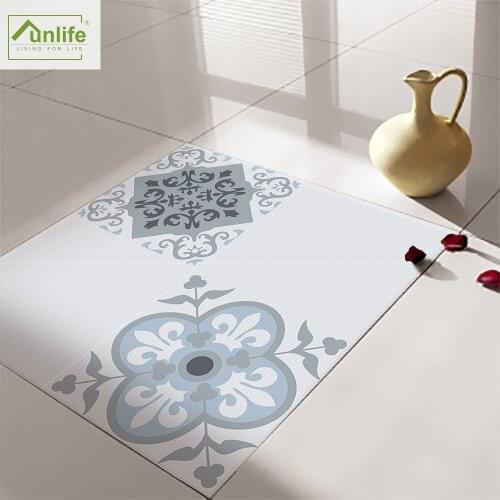 Funlife® 30x30cm Mediterranean Anti-Slip Waterproof Self-adhesive Floor Sticker Floor Tiles Bathroom Kitchen Decor