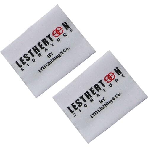 Customized High Density Garment Labels Top Grade Embroidered Sewing Tags Custom Fabric Woven Labels Damask Garment Name Label