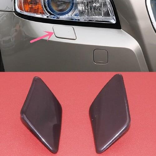JEAZEA 2X Front Bumper Headlight Washer Jet Nozzle Cover Cap 39991798 39991799 New Fit for Volvo V50 S40 2005-2007 Replacement