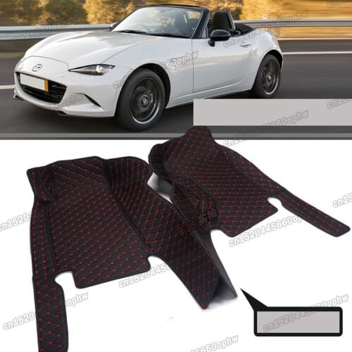 Lsrtw2017 Leather Car Floor Mats for Mazda Mx-5 Mx5 Roadster Miata 2015 2016 2017 2018 2019 2020 2021 Accessories Auto Cover