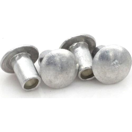 M3x(3/4/5/6/8/10/12/14/16mm Length) Truss head Half hollow aluminum rivets hand hit percussion rivet High Quality