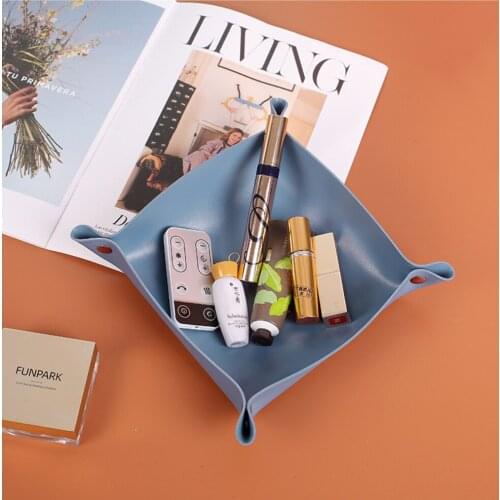 Small Nordic Style Ins Leather Office Desk Stationery Storage Box Button Installation Small Object Key Storage