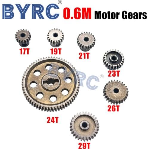 HSP Motor Pinion Main Gears 0.6M 17T 19T 21T 23T 26T 29T 64T combo for 1/10 RC 94107 94111 94123 94170