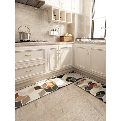 Cheaper Non-Slip Kitchen Mat Modern Geometry Rugs Livingroom Bedroom Long Carpet Hallway Doormat Absorbent Print Carpet Bath Mat