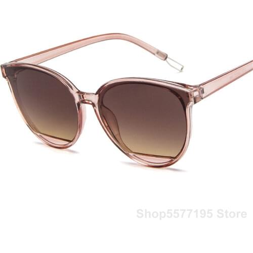 New Classic Oval Red Women Sunglasses Female Vintage Luxury Plastic Brand Designer Cat Eye Sun Glasses UV400 Fashion