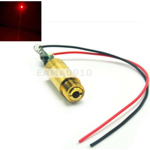 NEW 3.7-4.2V 650nm 200mW Red Laser Dot Diode Module Brass Lab/Industrial