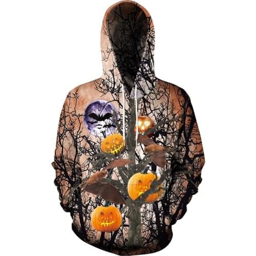 New horror pumpkin bat Cosplay Halloween costume clothing headband hood sweater anime cartoon unisex women