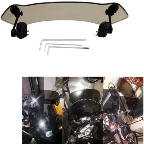 Motorcycle Risen Adjustable Wind Screen Windshield Spoiler Air Deflector for BMW R1200GS Kawasaki Z900 Honda Suzuki Yamaha