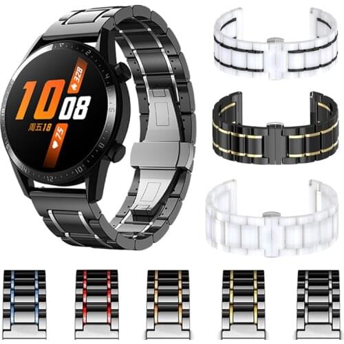 20mm 22mm Ceramic Watchband Strap for HUAWEI WATCH GT 2 2e / GT2 46mm 42mm Band for HONOR Magic Watch 2 MagicWatch Bracelet Man