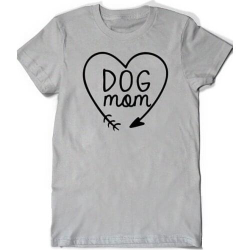 Dog Mom Print Women Tshirts Cotton Casual Funny t Shirt For Lady Top Tee Hipster Gray Drop Ship H-75