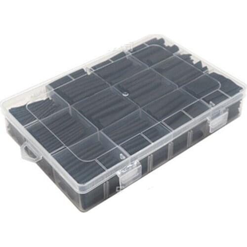 625ps Black Heat Shrink Box 2: 1 Electronic DIY Kit Insulated Polyolefin Shrink Tubing Cables and Tube Cables