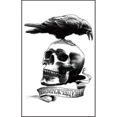 5PCS/lot Temporary Tattoo Sticker Large Fake Shoulder Body Arm 19CM Black Tattoo for Man and Lady