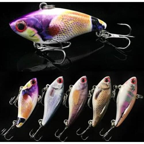 XIDIAOYU 1Pcs 4cm 4.5g Hard VIB Lures Fishing Built - in steel ball long shot Bait Treble Hooks Sinking Fishing bait