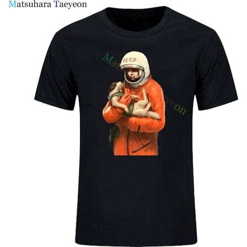 Cccp Russian Yuri Gagarin Funny T Shirts Men Ussr Soviet Union Man Print T-shirt Male Short Sleeve Cotton T Shirt Men Tees Tops
