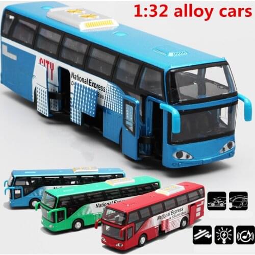 1:32 alloy car models,high simulation city bus , metal diecasts, toy vehicles, pull back & flashing & musical, free shipping