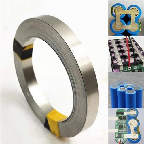 1 Roll 10m 18650 Li-ion Battery Nickel Sheet Plate Nickel Plated Steel Belt Strip Connector spot welding machine Battery welders