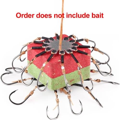 2pcs High Carbon Steel Carp Fishing Hooks Link With PE Line 6-14# Feeder Bait Cage Hair Rigs Flap Explosion String Hook Tackle