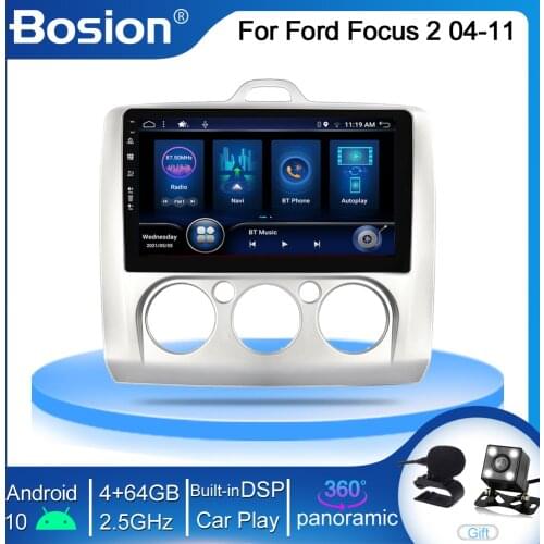 Bosion 2 din for Ford Focus 2 3 Mk2 Mk3 2004-2011 Car Radio Multimedia video player GPS Android 10 4GB+64GB carplay DSP BT WIFI