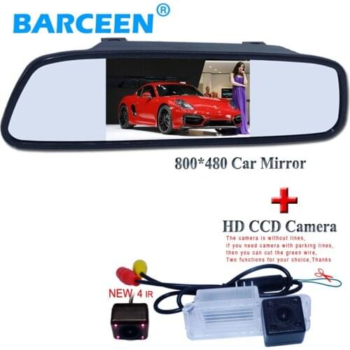 4.3" TFT LCD Car Rearview Monitor+ Car Rear View Reverse Camera For VW 2012-15 Polo hatachback/Magotan/ New bora/12-13 Golf 6