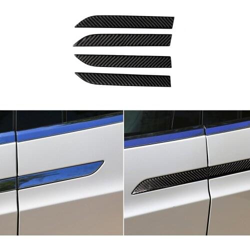 For Tesla Model X Carbon Fiber Car Exterior Door Handle Trim Body Protection Decorative Sticker