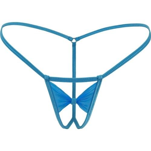Women Open Crotchless Sexy Mini Micro Thongs Mesh Transparent Erotic G-strings T-Back Tanga Panties Briefs Underwear Lingerie