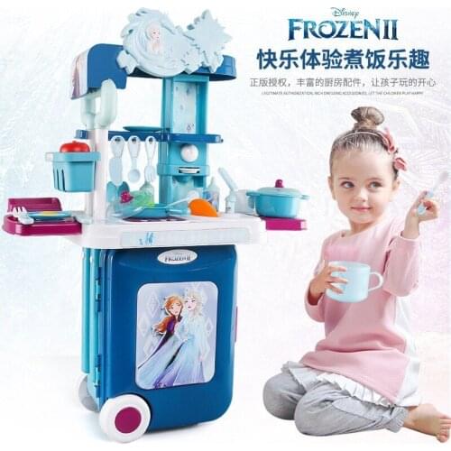 Elsa Princess Kids Pan Set Toys Pretend Play Kitchen Toys for Girls Doll House Accessories Kitchen Pretend Play Toys for Kids