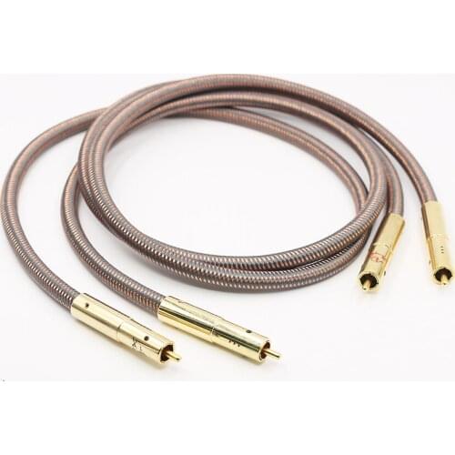 Free shipping Hifi RCA Cable Edition RCA Interconnect Audio Cable Gold plated plug