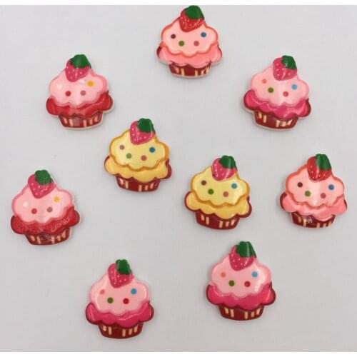 Kawaii Mix Colorful Strawberry Cake Flat Back Cabochon stone Miniature Christmas ornament 20PCS DIY scrapbook figurines