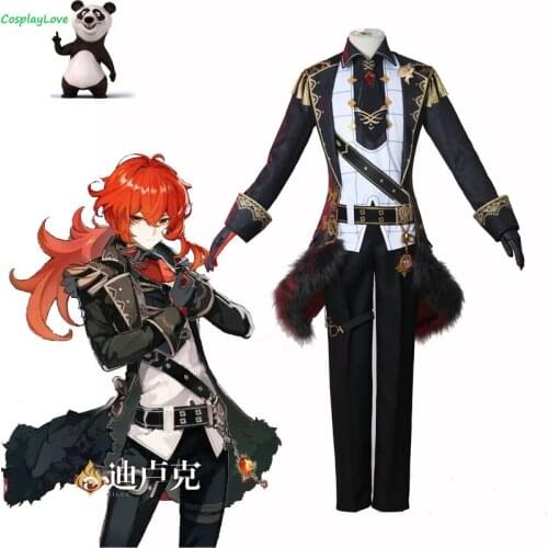 CosplayLove Game Genshin Impact Diluc Cosplay Costume Uniform Custom Made For Male Girl Halloween Christmas