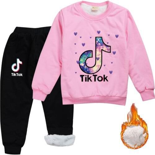 TIK TOK Winter Autumn Toddler Boys Girl Clothes Long Sleeve T-shirt Tops+Pant Toddler Outfits Set Kids Suits
