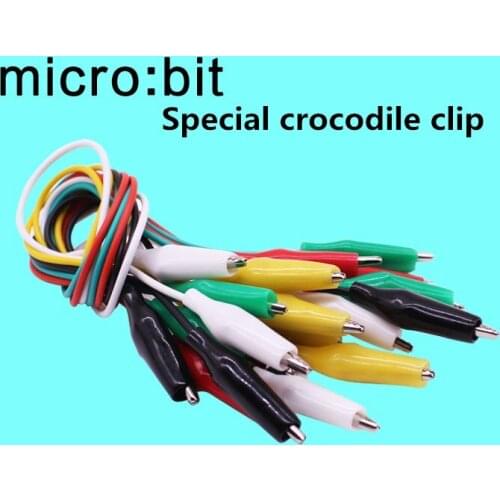 Micro:bit Special crocodile clip connector DIY belt protective sleeve 35cm double head microbit line IO extension 10 10 lines