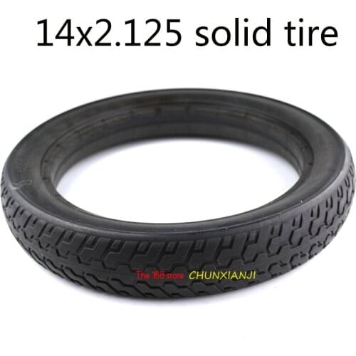 Lightning shipment Solid Rubber Electric tire 14*2.125 Electrombile Solid Tyre 14x2.125 Inflation-free Tire