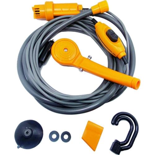 Car Washer Portable Car Shower Car Washing Outdoor Camping Travel Shower Cleaning Tool DC 12V with Cigarette Lighter