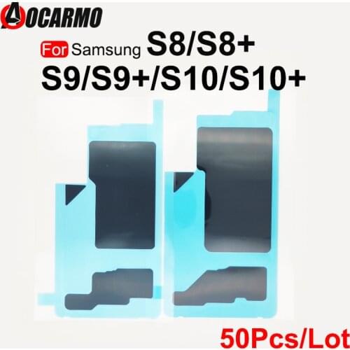 Aocarmo 50Pcs Back Glass Cover Adhesive Sticker Glue For Screen For Samsung Galaxy S8 S9 S10 Plus S8+ S9+ S10