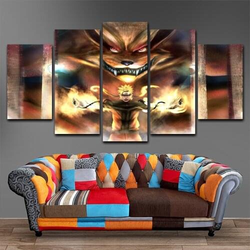 5 Piece Wall Art Canvas Painting Animation Character Poster Modular Picture Home Decoration Modern Living Room Bedroom